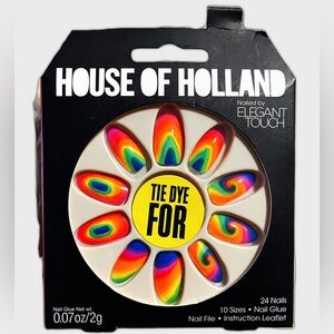 Sold out vintage Tie Dye For full set Y2K rainbow nails NWT